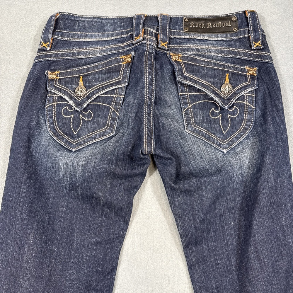Rock Revival Jeans Gwen 28/32 Boot Cut Western Cowgirl Y2K Boho EMBELISHED